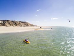 Western Sahara, Dakhla, West Point surf and kitesurf centre for surf and kitesurf holidays- kayak